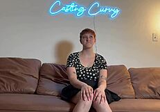 First-time porn experience for curvy amateur with big boobs